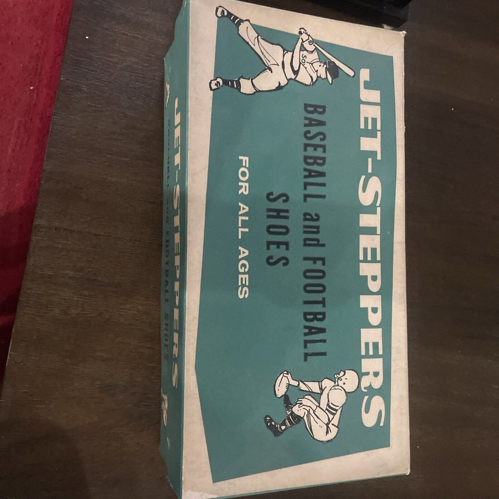 NOS Vintage Sneakers 1950s Jet-Steppers Baseball & Football Shoes w Original Box